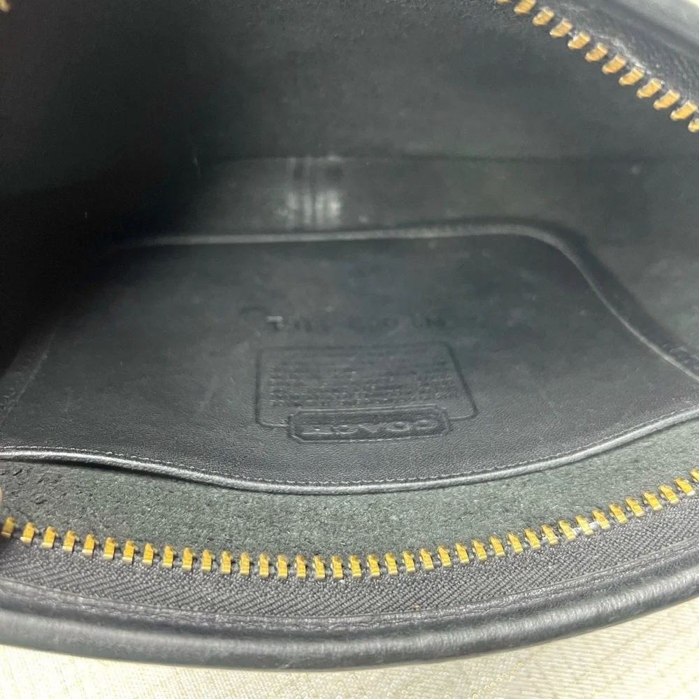Coach Bonnie Cashin Black Zippered ClutchBag Leather 1970’s Rare EUC - Picture 10 of 13